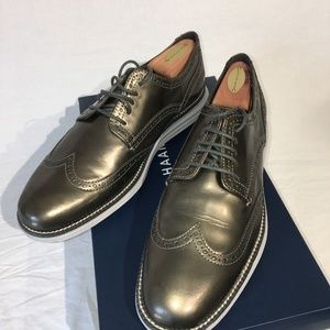Cole Haan Grand OS Metallic Brogue Wingtip